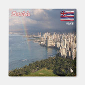 ZHI010 HONOLULU, HAWAII, Zee Uitzicht, Oceanië, Fr Magneet (Voorkant)