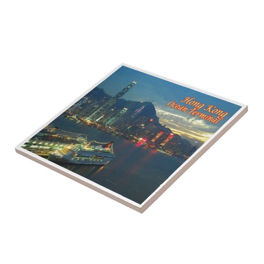 zHK009 OCEAANTERMINAL Hong Kong, Azië, Tegeltje (Zijkant)