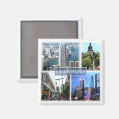zHK011 HONG KONG, Souvenir Fridge Magneet (Voorkant / Achterkant)