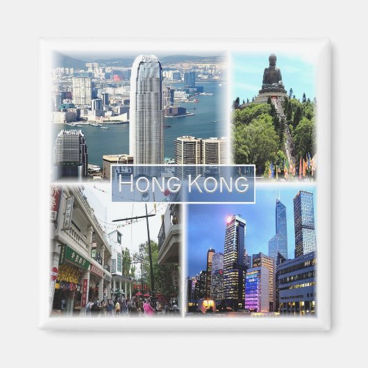 zHK011 HONG KONG, Souvenir Fridge Magneet (Voorkant)