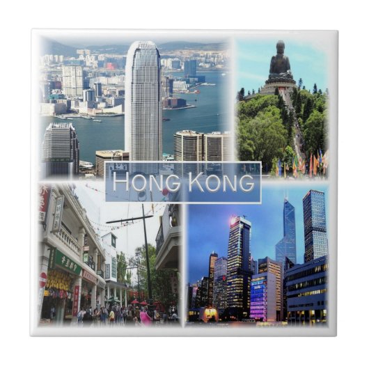 zHK011 HONG KONG, Souvenir, Tegeltje (Voorkant)