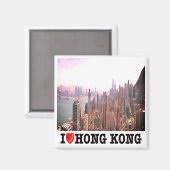 zHK015 I Love HONG KONG, Asia, Fridge Magnet (Voorkant / Achterkant)