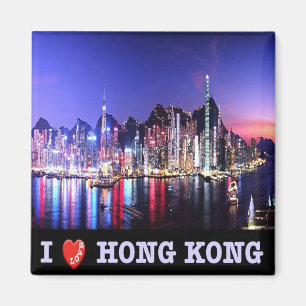 zHK016 I Love HONG KONG, Asia, Fridge Magneet