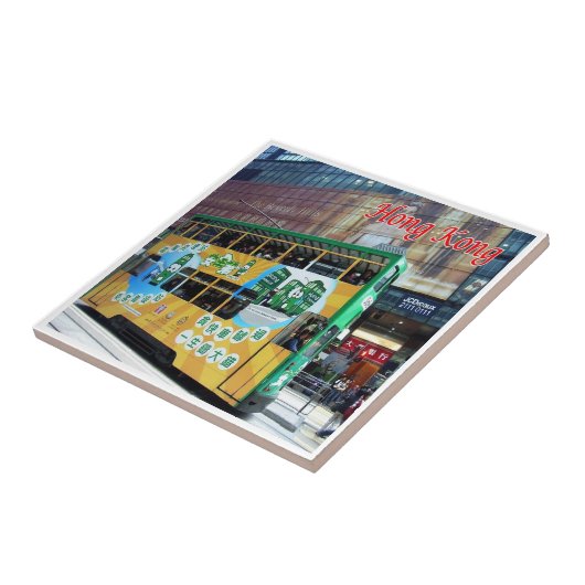 zHK019 TRAMWEG HONGKONGAIS Hong Kong, Tegeltje (Zijkant)