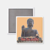 zHK020 TIAN TAN BUDDHA, Hong Kong, Souvenir Fridge Magneet (Voorkant / Achterkant)