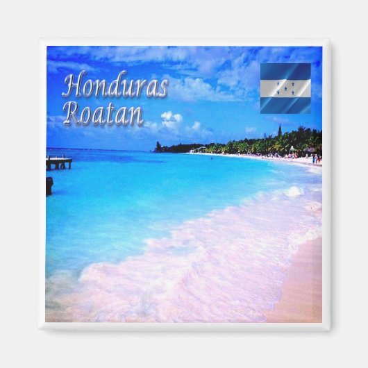 ZHN008 ROATAN Bay Islands, Honduras, Fridge Magneet (Voorkant)