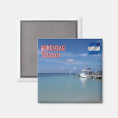 ZHN009 ROATAN West Bay, Honduras, Fridge Magneet (Voorkant / Achterkant)