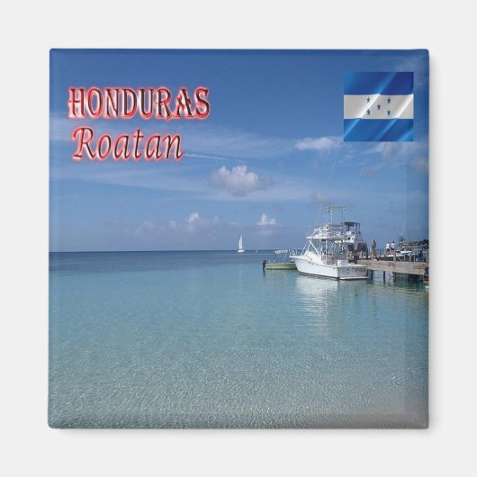 ZHN009 ROATAN West Bay, Honduras, Fridge Magneet (Voorkant)