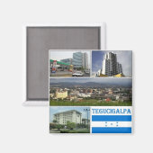 zHN010 TEGUCIGALPA, Mozaïek, Honduras, Fridge Magneet (Voorkant / Achterkant)