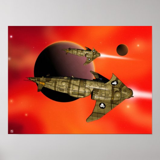 Zhodani Trader Ship Poster "Distant Shores 1" (Voorkant)