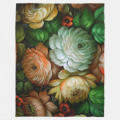 Zhostovo  Russisch Floral Pattern Fleece Deken (Voorkant)