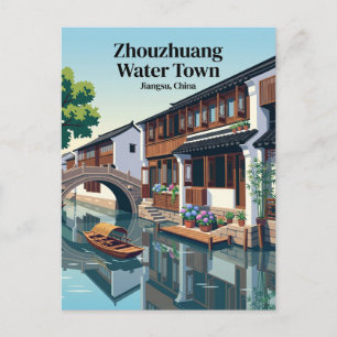 Zhouzhuang Water Town China -> Zhouzhuang Watertow Briefkaart