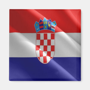 zHR002 KROATIË, Kroatische zwaaiende vlag, koelkas Magneet