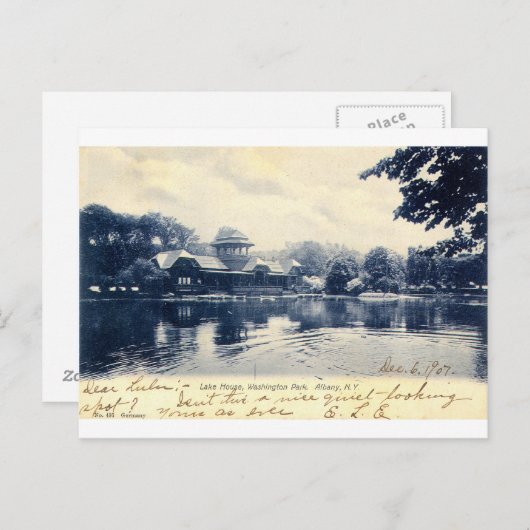 ZHR0039 1907  Washington Park, Albany Briefkaart (Voorkant / Achterkant)