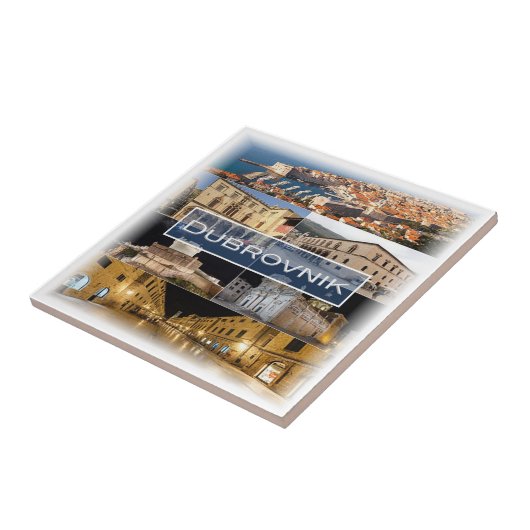 zHR003 DUBROVNIK, Kroatië, Tegeltje (Zijkant)