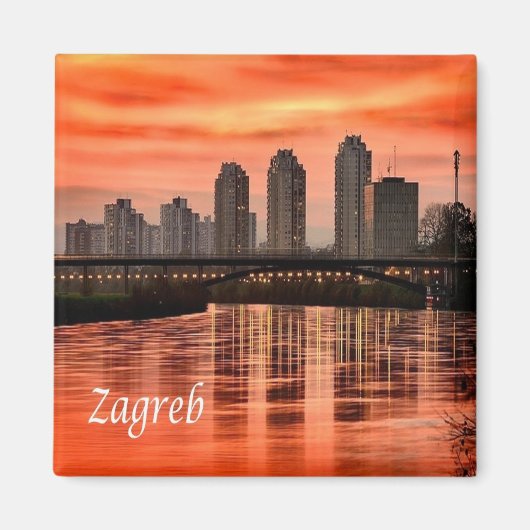 zHR004 ZAGREB, Kroatië, Europa, Fridge Magneet (Voorkant)
