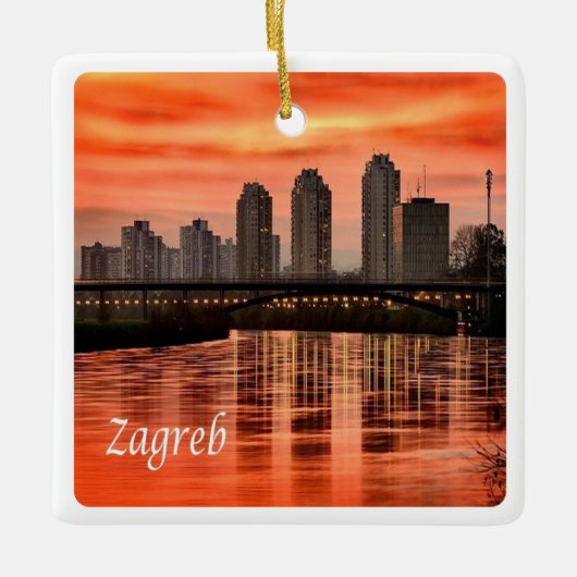 zHR004 ZAGREB, Kroatië, Europa, Keramisch Ornament (Voorkant)