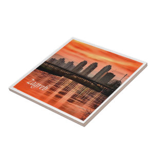 zHR004 ZAGREB, Kroatië, Europa, Tegeltje