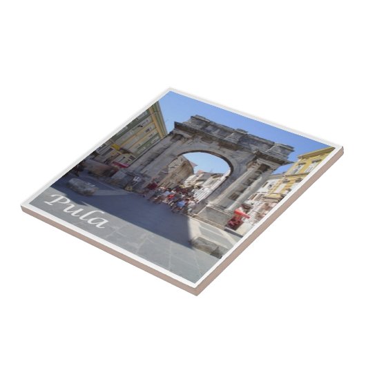 zHR007 PULA, Kroatië, Tegeltje (Zijkant)