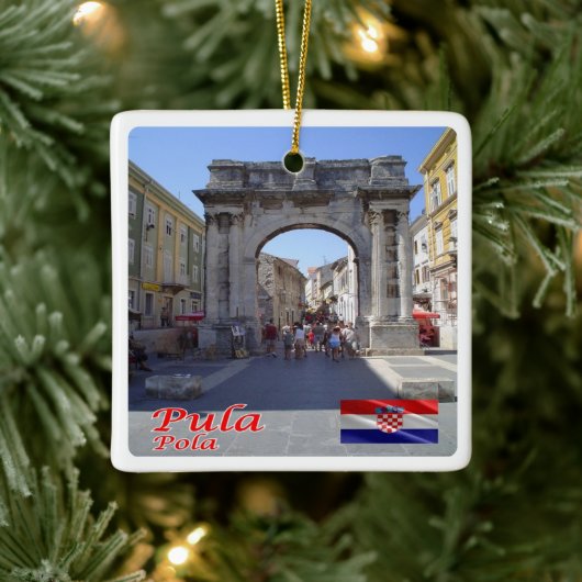 zHR008 PULA, Kroatië, Keramisch Ornament (Boom)