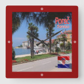 zHR010 POREC, Kroatië, Vierkante Klok (Voorkant)