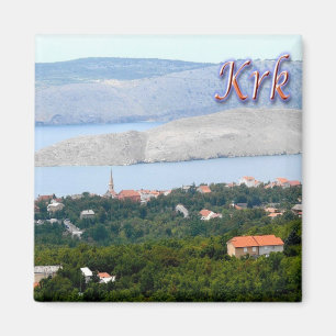 zHR011 OTOK, KRK, Kroatië, Koelkast Magneet