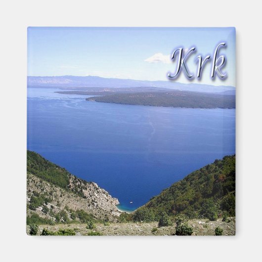 zHR014 KRK, CRES, Kroatië, Koelkast Magneet (Voorkant)