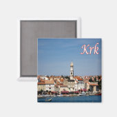 zHR015 KRK City - Kroatië - Fridge Magneet (Voorkant / Achterkant)