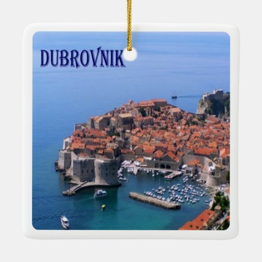 zHR017 DUBROVNIK, Kroatië, Europa, Keramisch Ornament (Achterkant)
