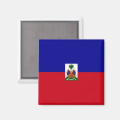 zHT001 HAITI FLAG, Amerika, Fridge Magneet (Voorkant / Achterkant)