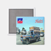 ZHT004 PUERTO PRINCIPE, Tap Tap, Haïti, Fridge Magneet (Voorkant / Achterkant)