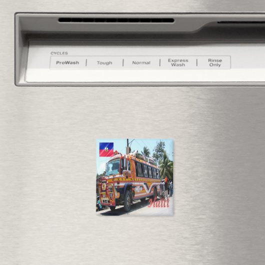 zHT005 HAITI, Tap Tap Public Transportation, Fridg Magneet (Insitu (Vaatwasser))