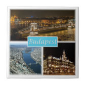 zHU003 BUDAPEST Hongarije, Tegeltje (Voorkant)