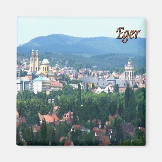 zHU004 EGER Panorama, Hongarije, Koelkast Magneet (Voorkant)