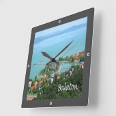 zHU009 BALATON, Hongarije, Europa, Vierkante Klok (Hoek)