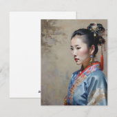 Zhuang Chinese Woman D Feestdagenkaart (Voorkant / Achterkant)