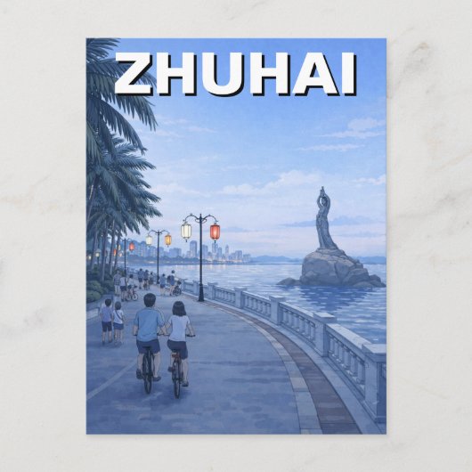 Zhuhai China Reis Briefkaart (Voorkant)