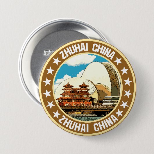 Zhuhai Ronde Button 7,6 Cm (Voorkant /achterkant)