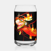 Zhulong Vuurdraak  Blikvorm Glas (Voorkant)