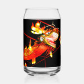 Zhulong Vuurdraak  Blikvorm Glas (Achterkant)