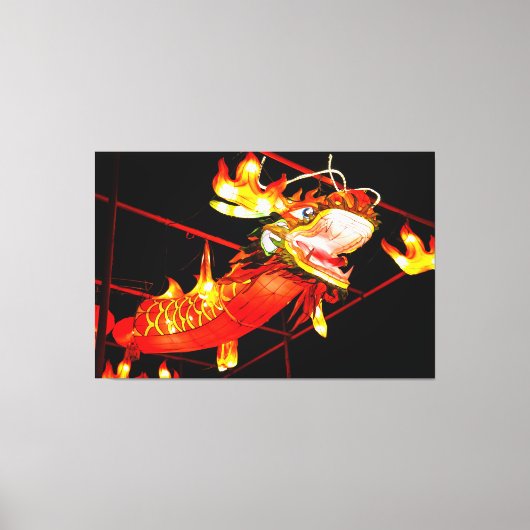 Zhulong Vuurdraak Canvas Afdruk (Voorkant)