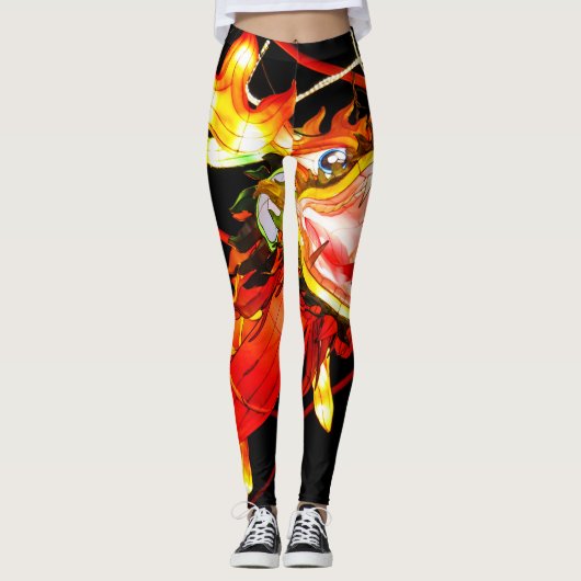 Zhulong Vuurdraak Leggings (Voorkant)