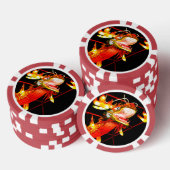 Zhulong Vuurdraak Poker Chips (Opstapeling)