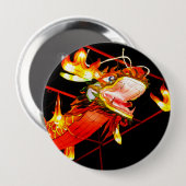 Zhulong Vuurdraak Ronde Button 4,0 Cm (Voorkant /achterkant)