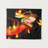 Zhulong Vuurdraak Wandkleed (Voorkant (horizontaal))