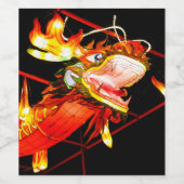 Zhulong Vuurdrake  Wijn Etiket (Enkel label)