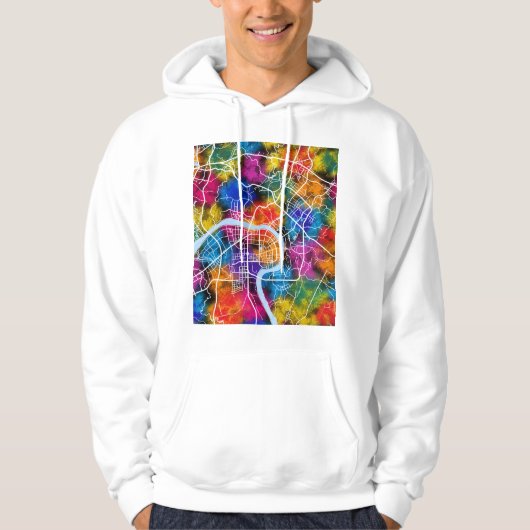 Zhuzhou China City Map Hoodie (Voorkant)