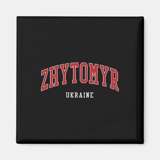 Zhytomyr Ukraine College University Style Magneet (Voorkant)