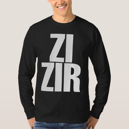 Zi Zir Big Obvious Nonbinary Pronouns T-shirt (Voorkant)