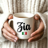 Zia (Aunt) Italian Flag Mug Koffiemok